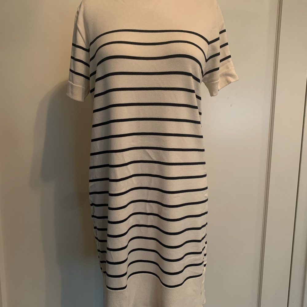Striped Short Sleeve Knit Dress